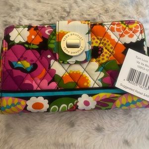 Vera bradley turn lock wallet